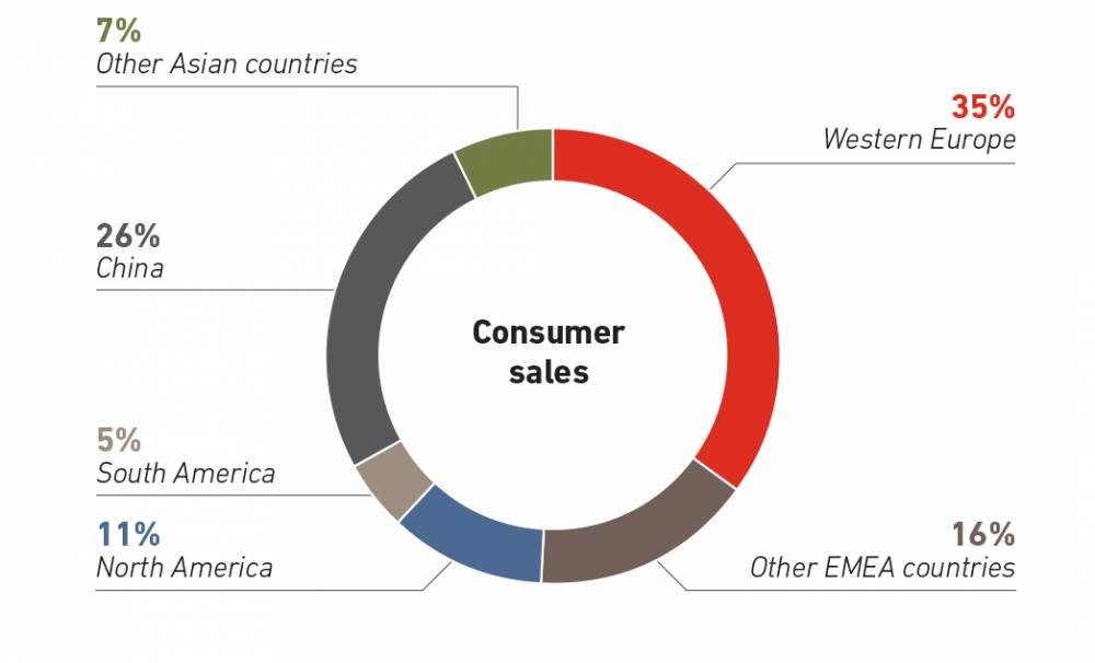 Sales by region and activities Groupe SEB